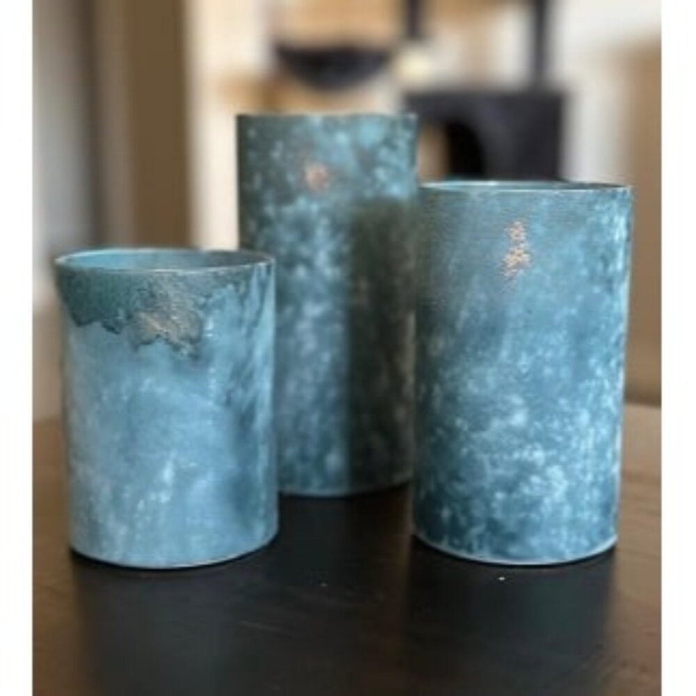 New Blue Flameless Candles with Remote, Flickering Led Candles with Timer